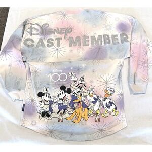 Disney Parks 100th Anniversary Cast Member Spirit Jersey Size XS Tie Dye A2